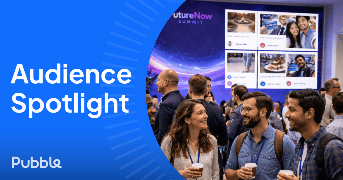 Pubble Examples Audience Spotlight Tool for Live Events